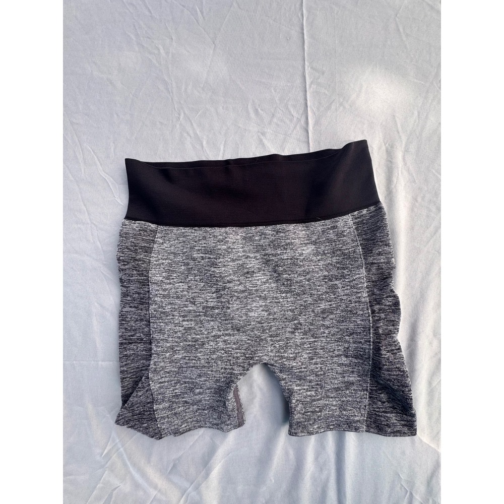 VRSYL Womens Seamless High Waisted Athletic Shorts Grey Space Dye Medium